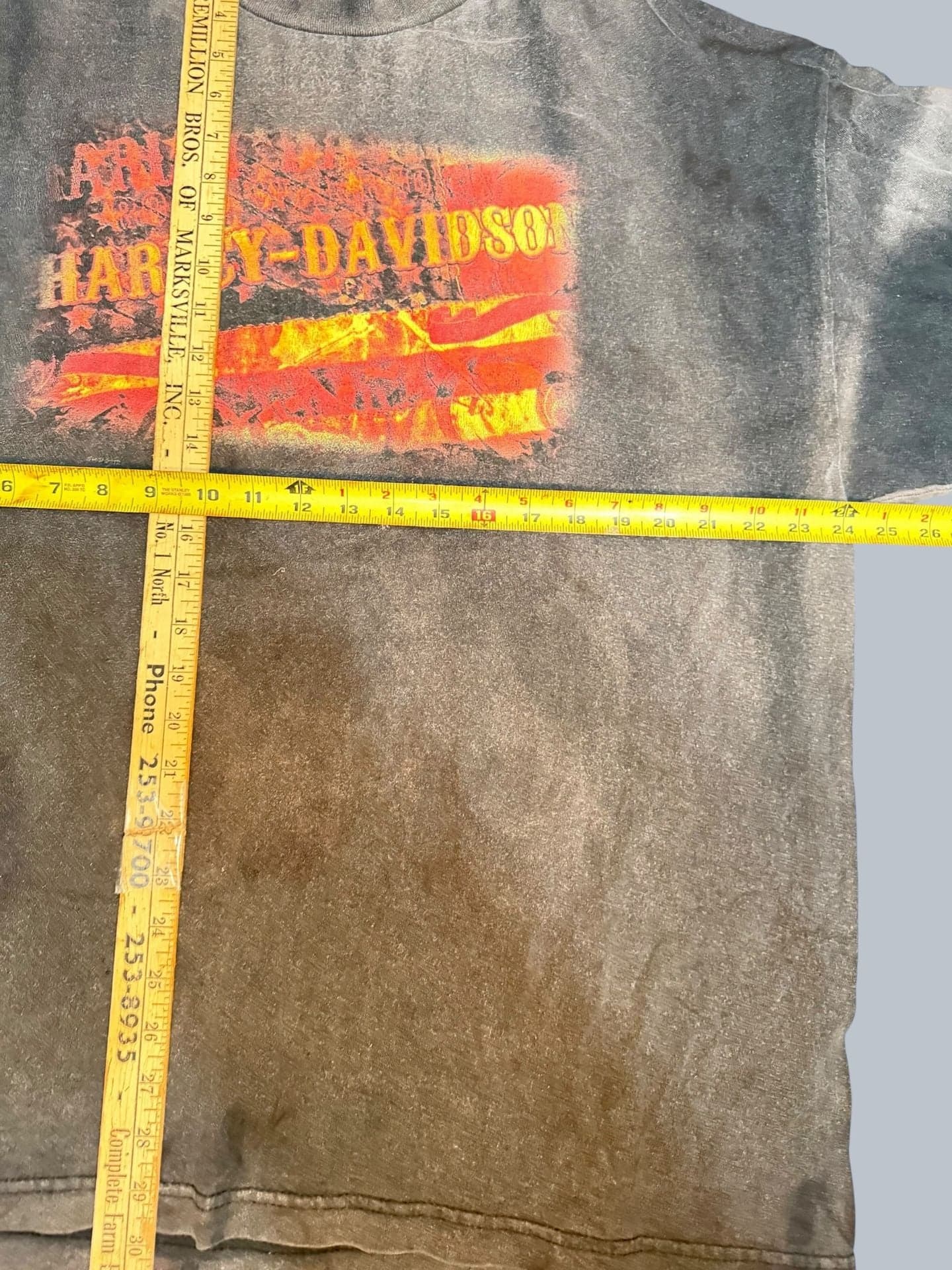Vintage Harley-Davidson Glacier Kalispell Montana Stonewash T-Shirt 2XL - Thumbnail 7