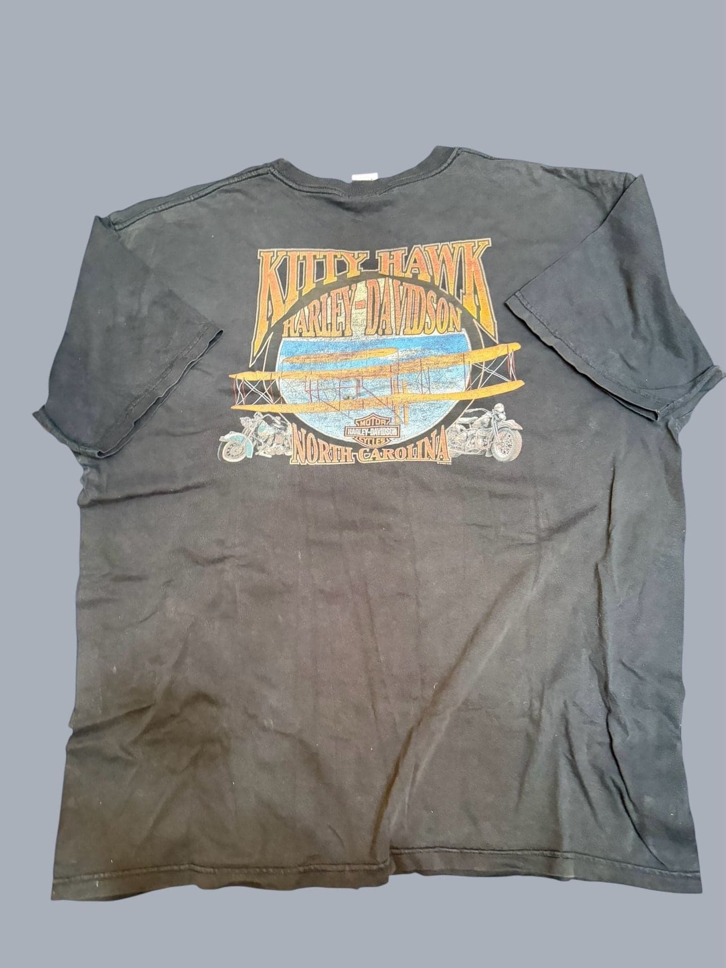 Vntg 2008 Harley-Davidson Kitty Hawk North Carolina Tribal Graphic T-Shirt 2XL - Thumbnail 2