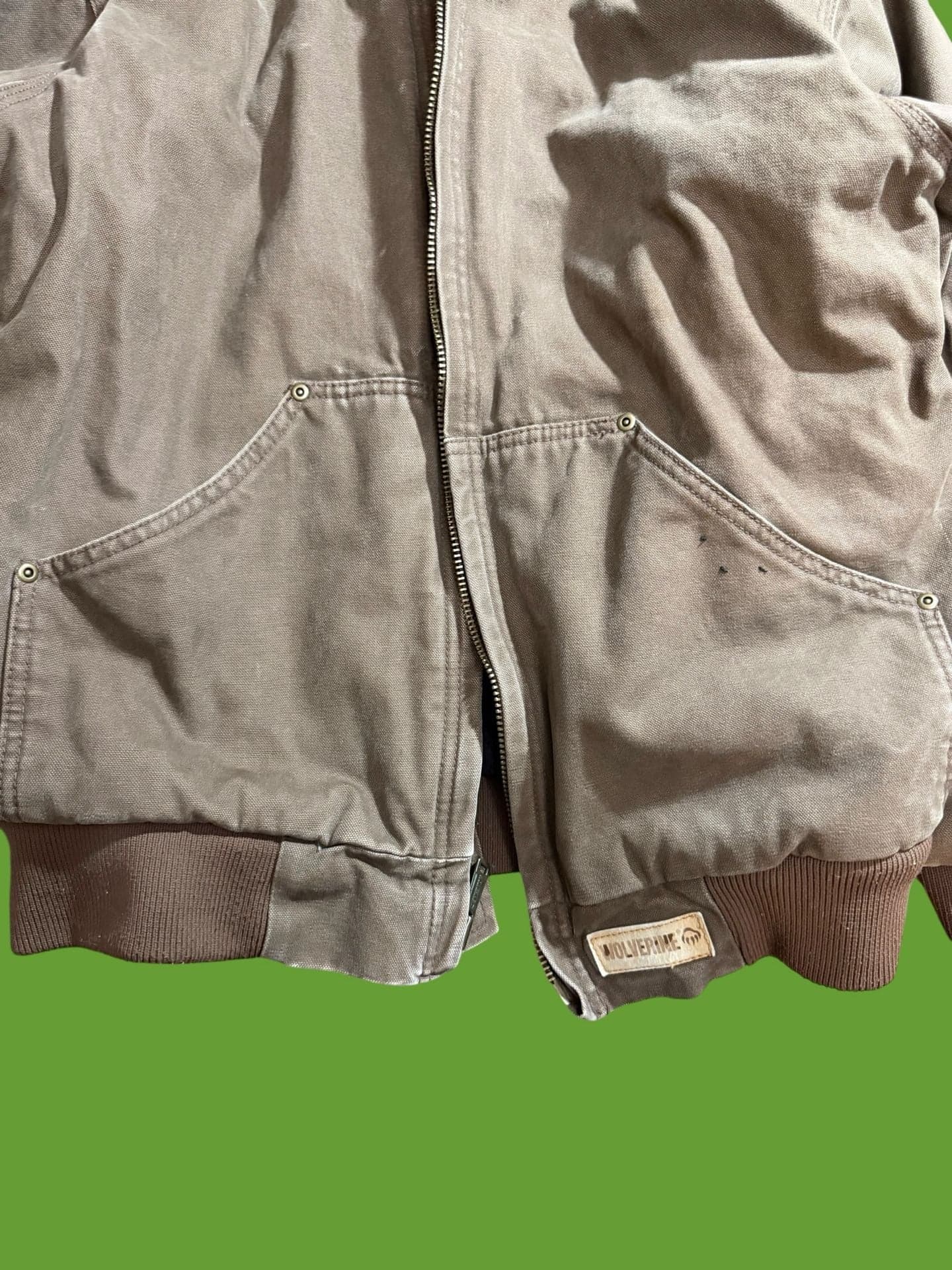 Wolverine Men's Small Brown Canvas Hooded Quilt-Lined Work Jacket - Thumbnail 5