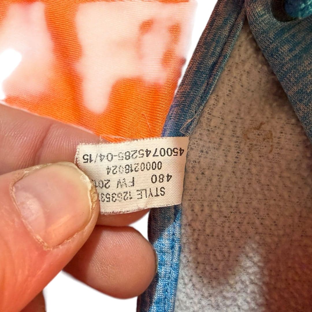 Under Armour Men’s Medium Pullover Hoodie Blue Orange Logo Style 123589 - Thumbnail 4