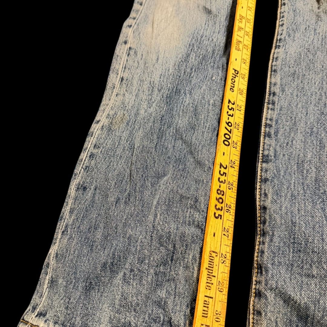 Levi’s 501 Original Fit Jeans Men’s 34x34 Button Fly Raw Hem Distressed - Thumbnail 6