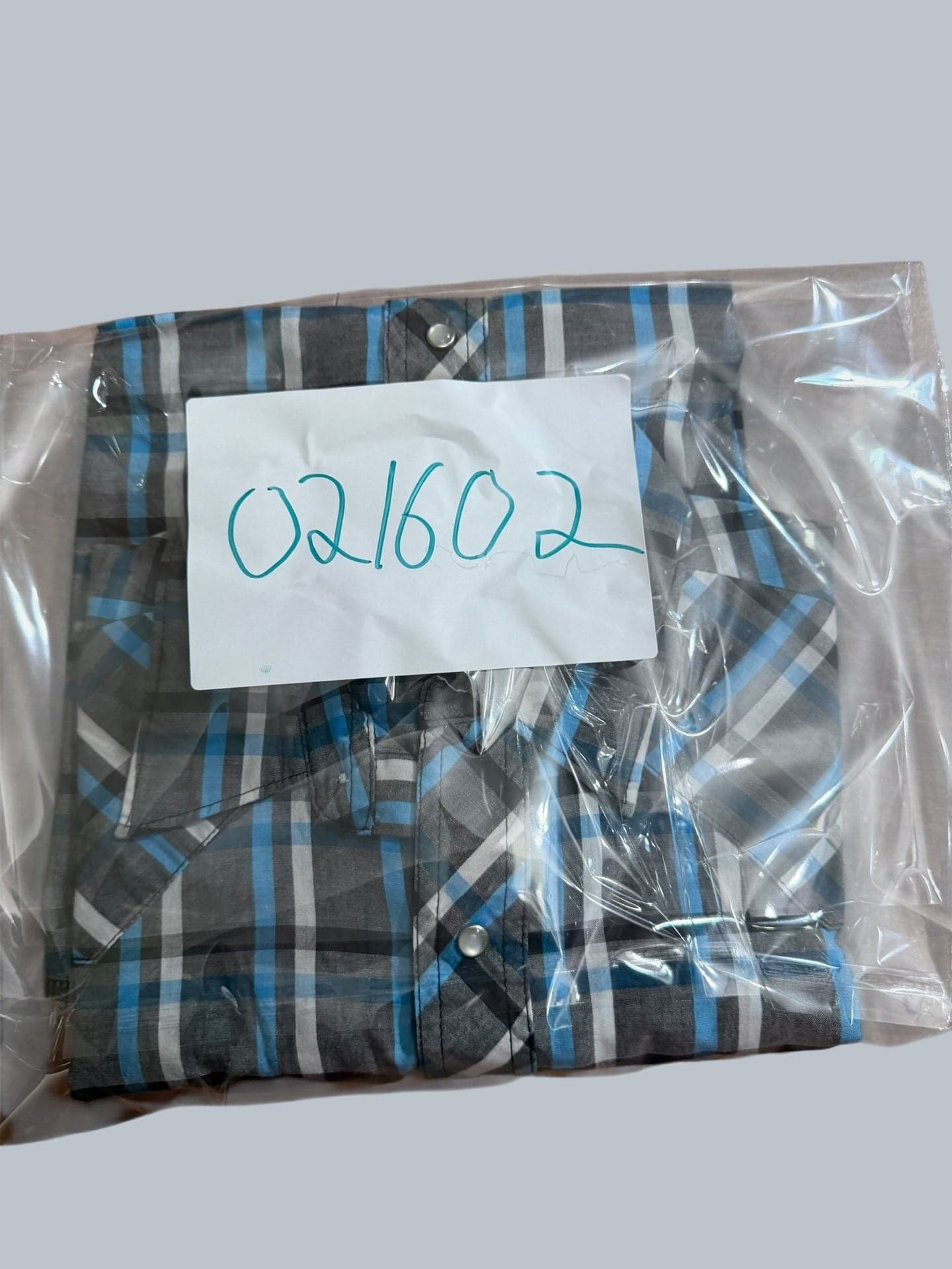 Wrangler Western Fashion Pearl Snap Plaid Short Sleeve Shirt Men's Medium - Thumbnail 5