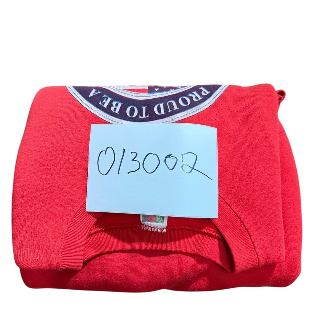 Vintage 90s Calhoun Middle School Chieftains Graphic Sweatshirt XXL Red - Thumbnail 7