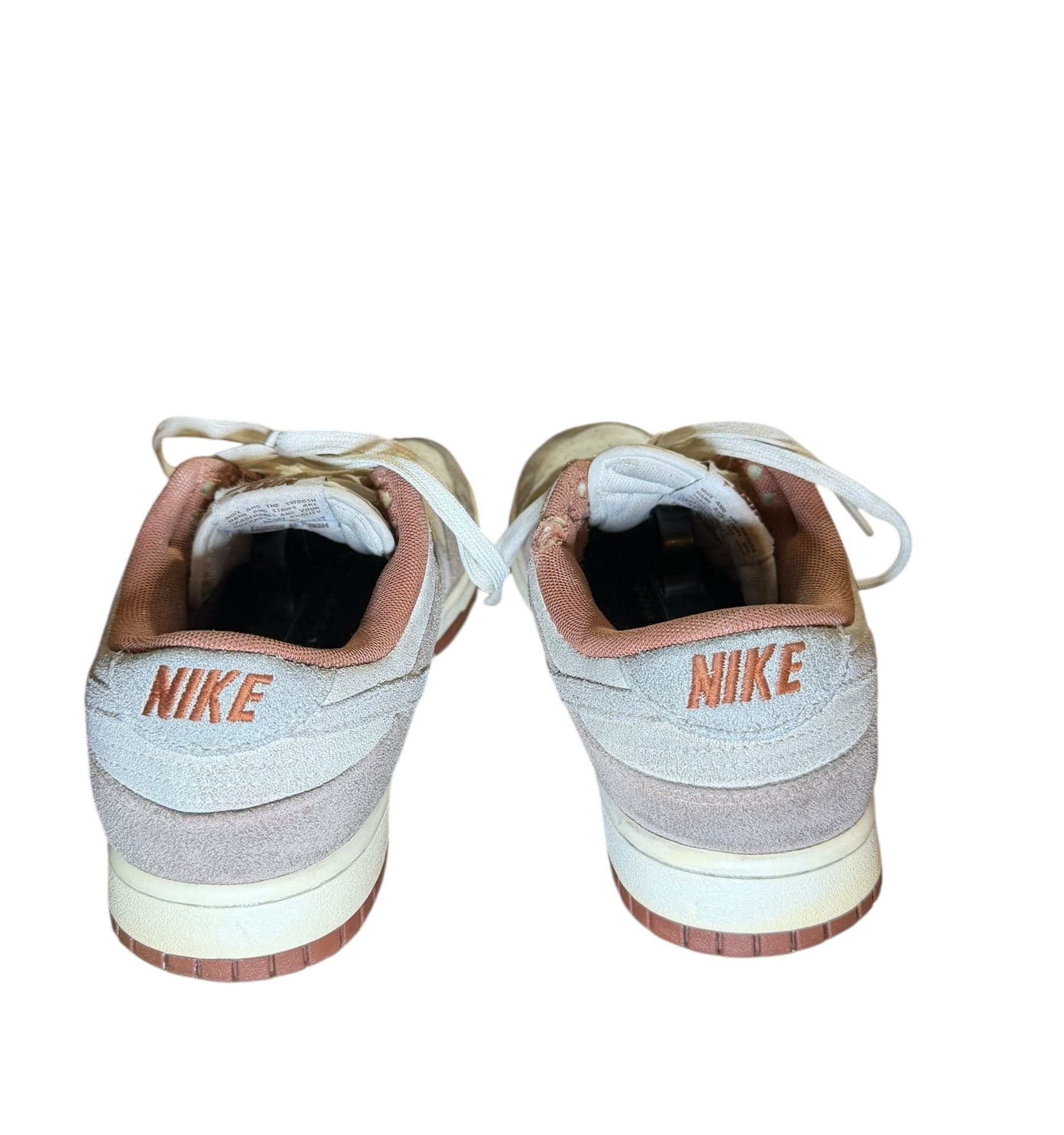 Nike Dunk Low Womens 9 Sail Tan Suede Gum Sole Sneakers DD1390-100 - Thumbnail 4