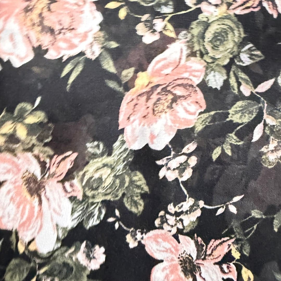 Truth Black Floral Maxi Dress Women’s Size Small Made in India - Thumbnail 5