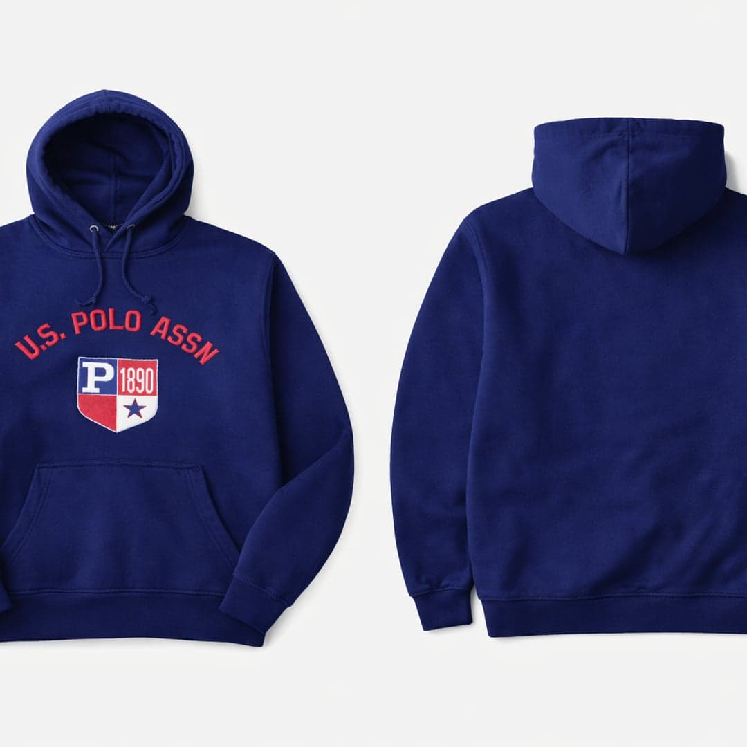 U.S. Polo Assn. Navy Blue Hoodie Sweatshirt - Men’s XXL - Thumbnail 2