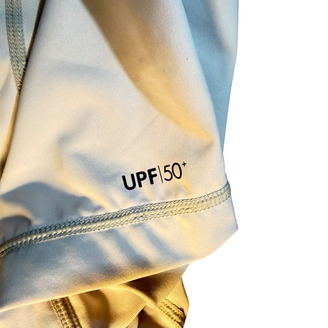 Hurley Men's Short Sleeve Rash Guard, Light Grey/Orange, Size XL — UPF 50+ - Thumbnail 4