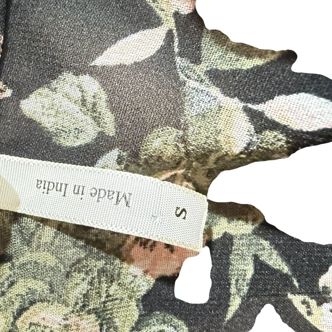 Truth Black Floral Maxi Dress Women’s Size Small Made in India - Thumbnail 4