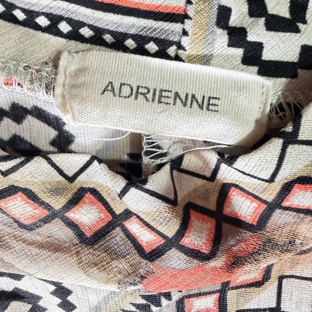 Adrienne Boho Floral Geometric Print Shift Dress - Size Small - Thumbnail 3