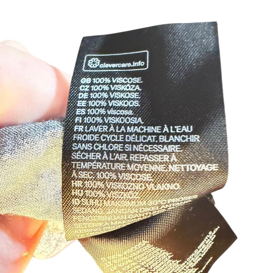 H&M Womens Paisley V Neck Sleeveless Blouse Blue Size 8 - Thumbnail 5