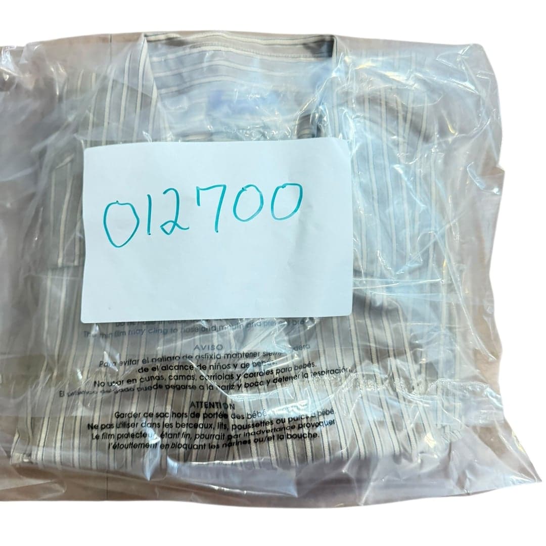 Gap Striped Button-Down Shirt - Men’s Small - Tan & White Vertical Stripes - Thumbnail 5