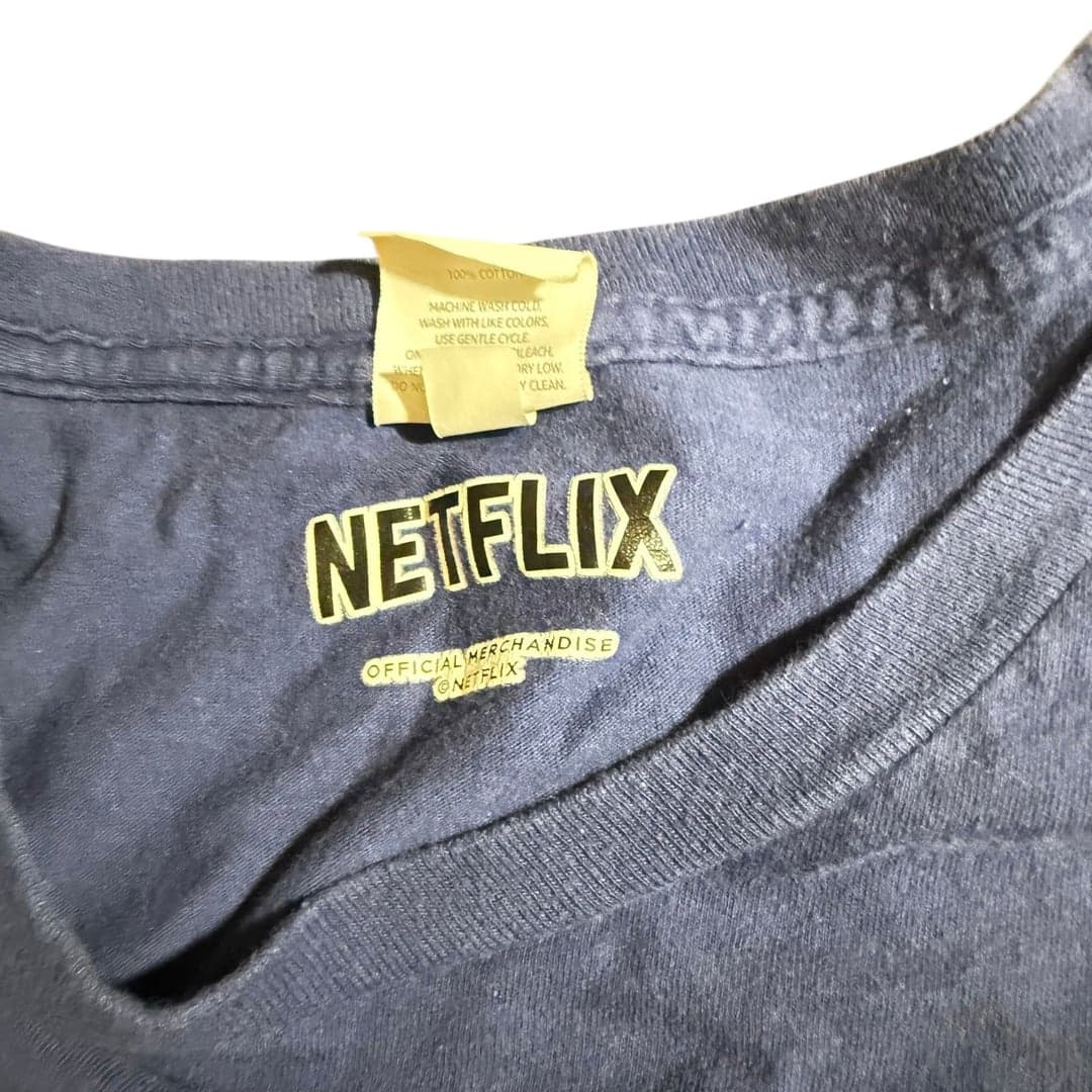 Netflix Stranger Things Surfer Boy Pizza Van Sunset Graphic T-Shirt 2XL - Thumbnail 3