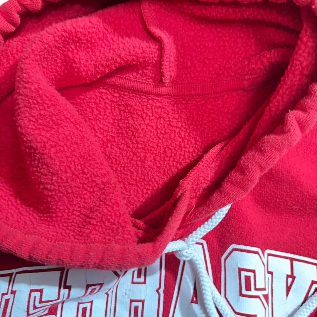 Nebraska Cornhuskers Red Pullover Hoodie Fleece Lined College Sweatshirt - Thumbnail 3
