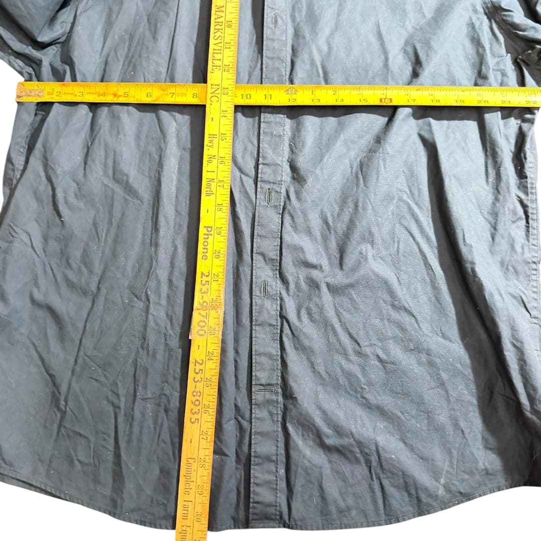 Men’s Claiborne Long Sleeve Button-Down Dress Shirt - Size XL - Navy Blue - Thumbnail 7