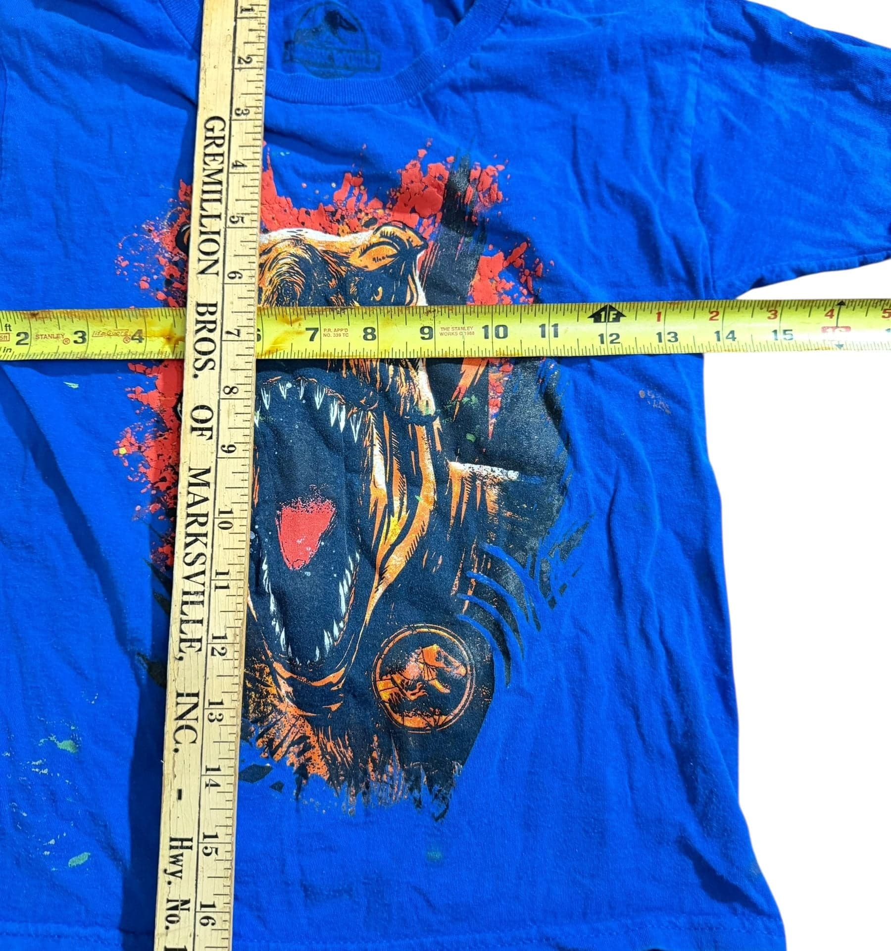 Jurassic World Boys T-Rex Graphic Blue T-Shirt Size S (6/7) - Thumbnail 3