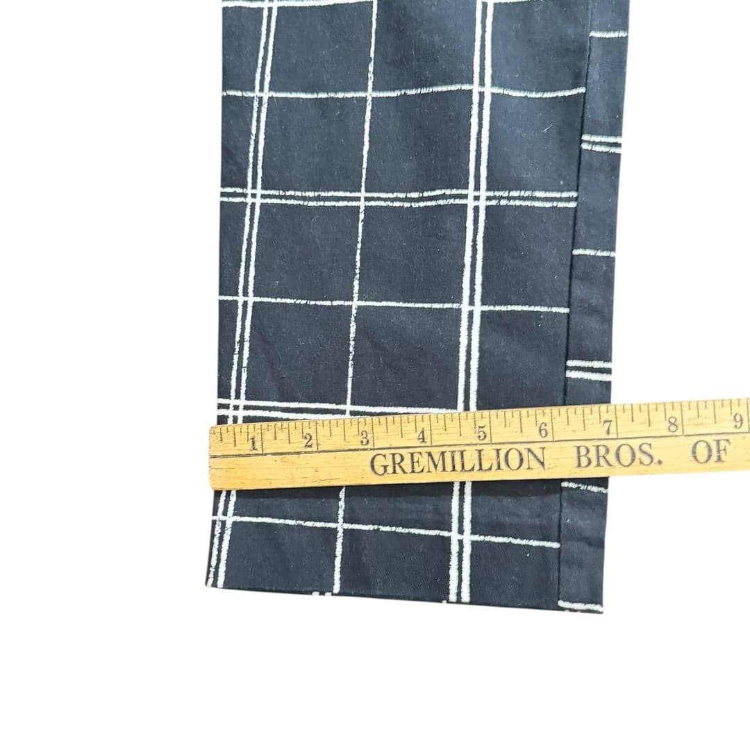 Stylus Black White Plaid Dress Pants Women’s 8 Ankle Straight Leg - Thumbnail 8
