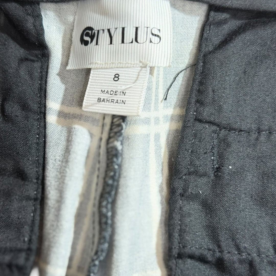 Stylus Black White Plaid Dress Pants Women’s 8 Ankle Straight Leg - Thumbnail 4