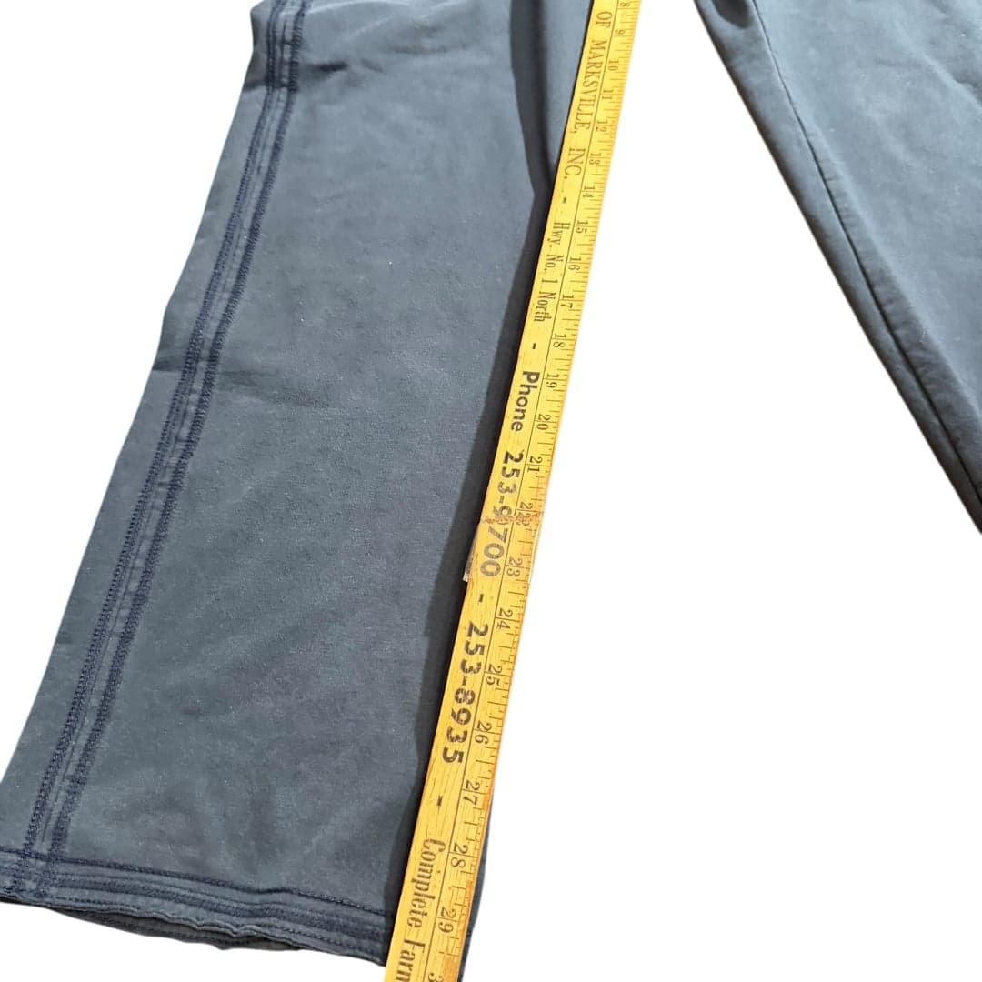 Green Tea Womens Lounge Pants Black Drawstring Straight Leg Size M - Thumbnail 4