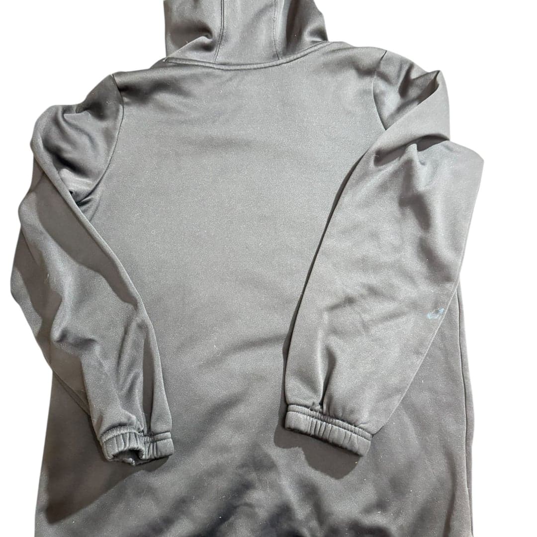 Under Armour Youth Large Black Pullover Hoodie Loose Fit Kangaroo Pocket - Thumbnail 2