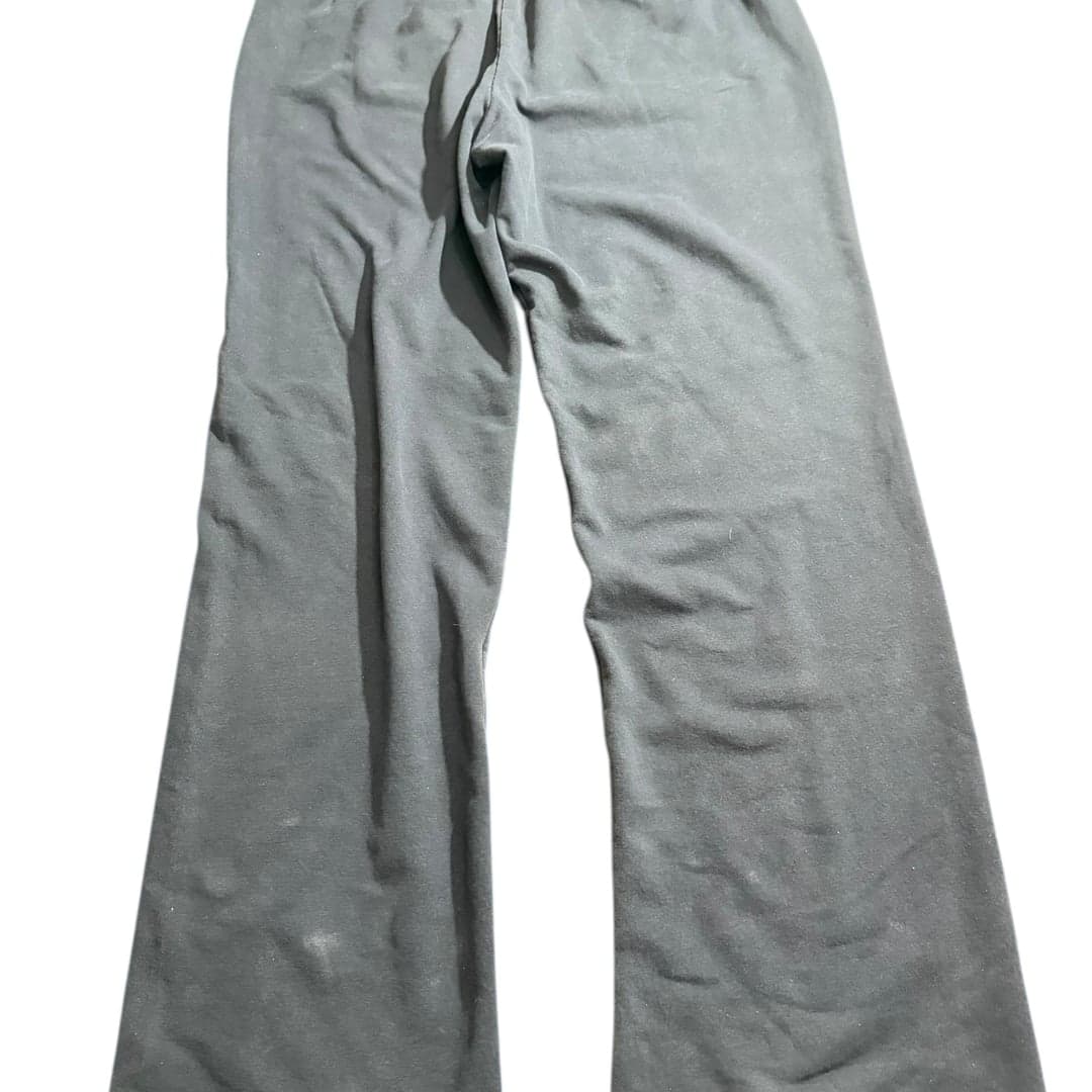 Green Tea Womens Lounge Pants Black Drawstring Straight Leg Size M - Thumbnail 2