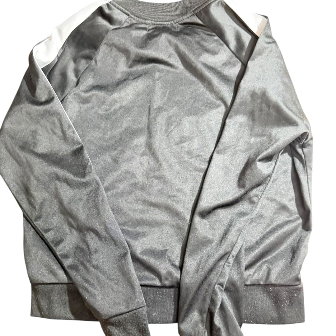 Derek Heart Black Zip Up Jacket Small White Stripe Athleisure - Thumbnail 2