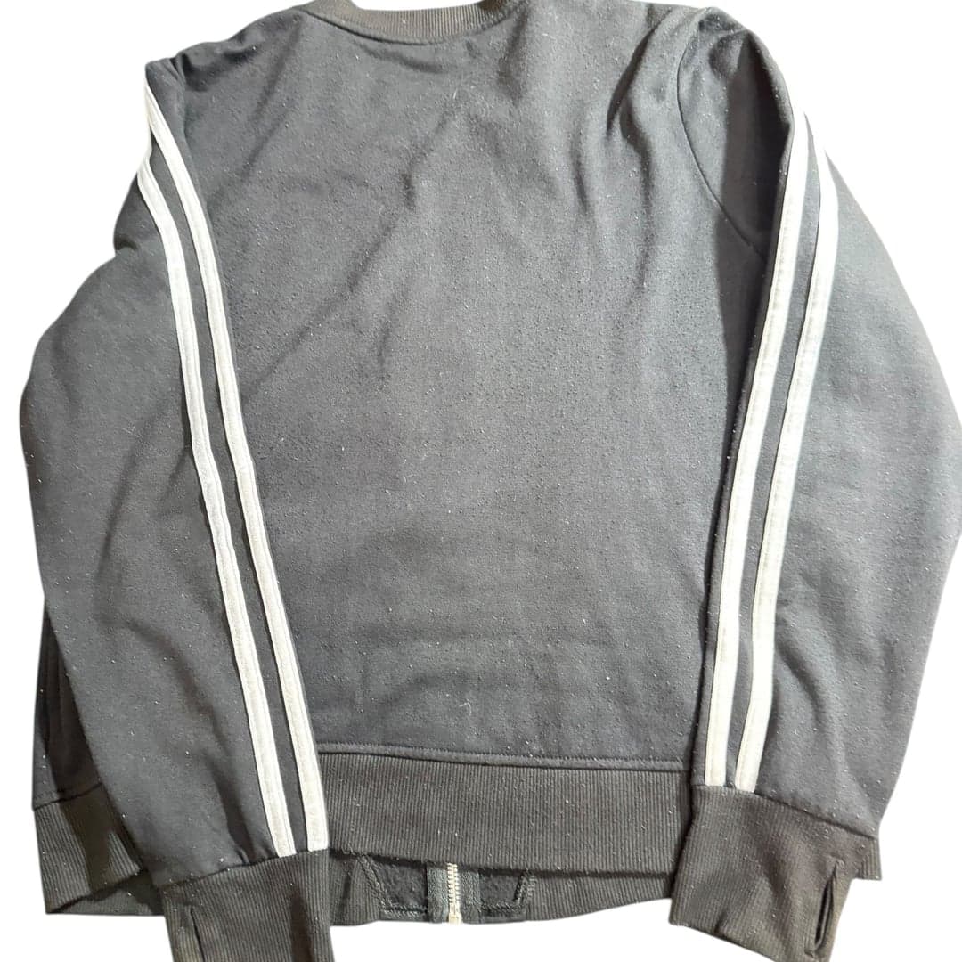 Bebe Sport Women's Black Track Jacket Logo Zip Up Bomber Fleece Lined Size L - Thumbnail 2