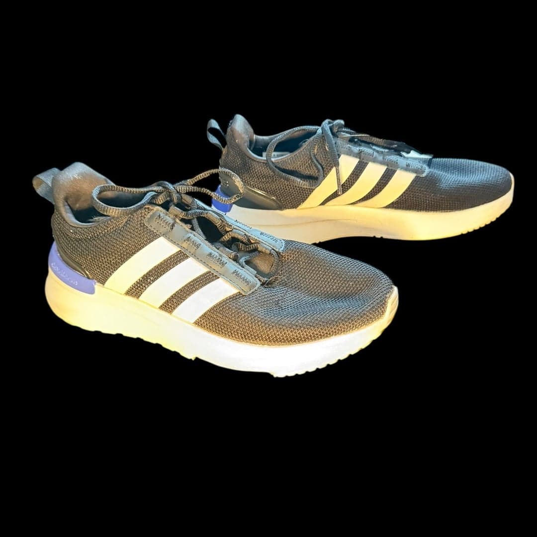 Adidas Racer TR21 H04211 Black White Sneakers Youth 4.5 Running Shoes - Thumbnail 3