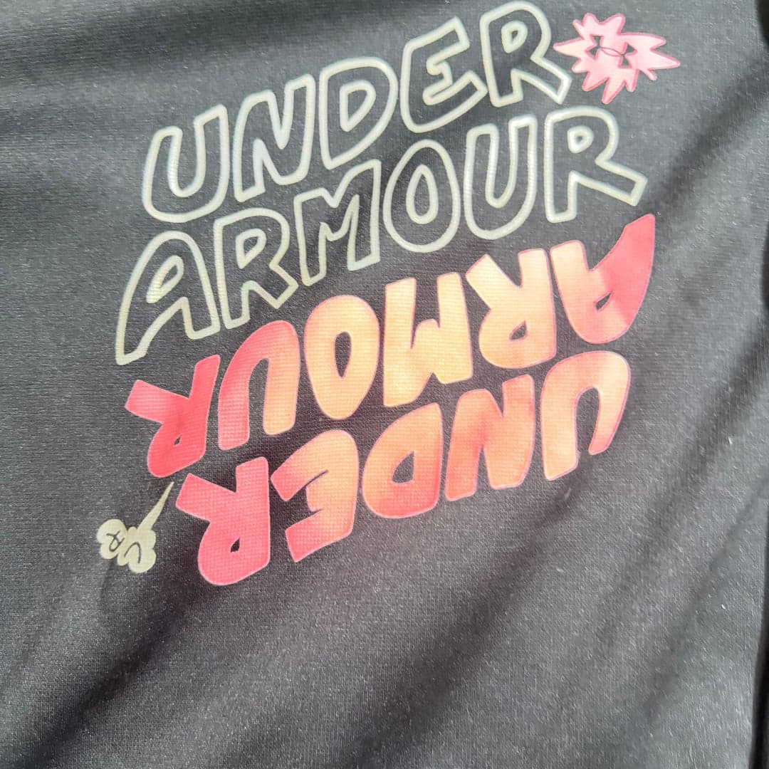 Under Armour Youth Large Black Pullover Hoodie Loose Fit Kangaroo Pocket - Thumbnail 4