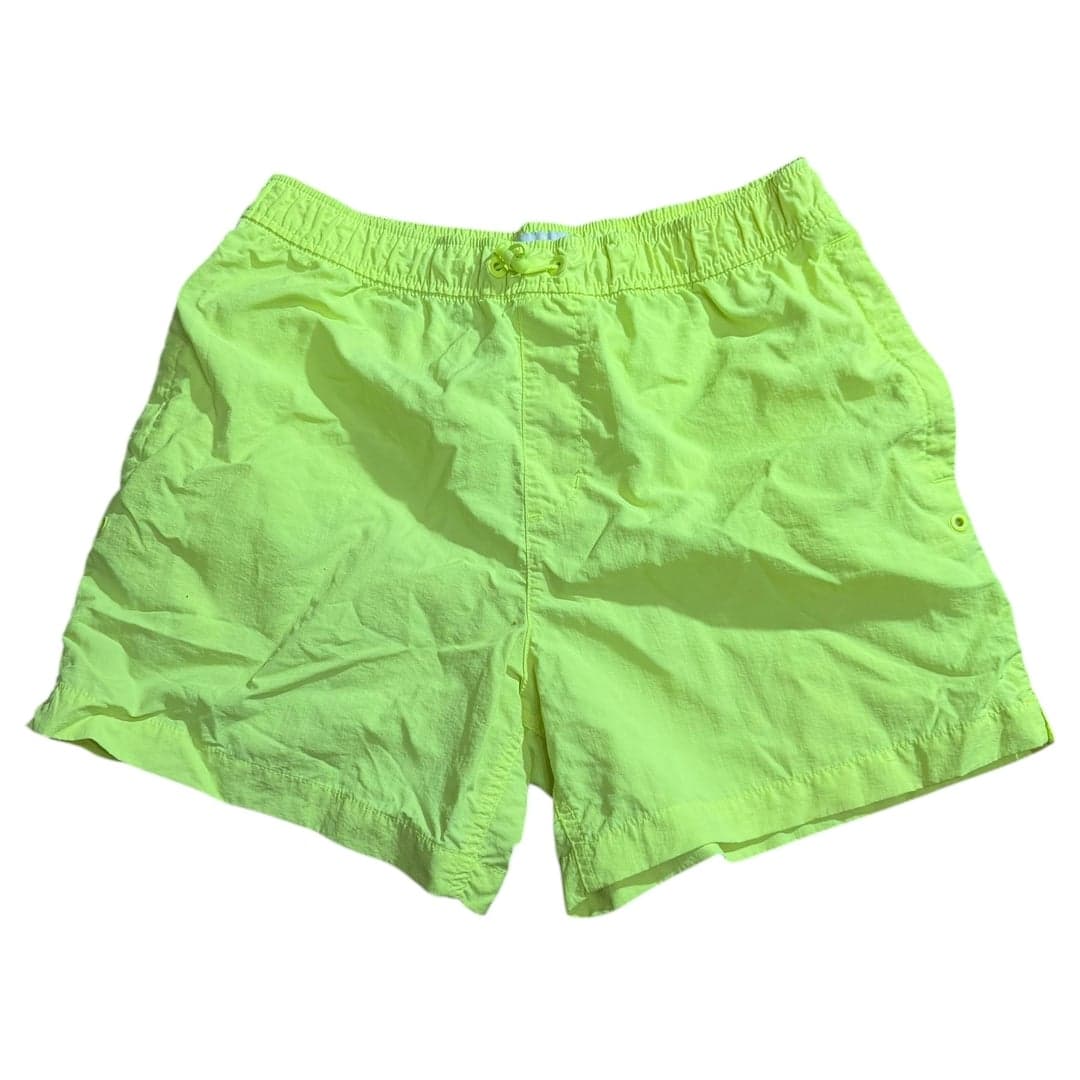Old Navy Men’s Neon Green Swim Trunks XL Elastic Waist Nylon Shorts - Image 1