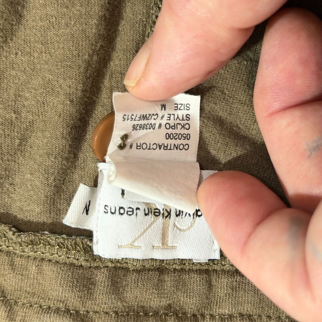 Calvin Klein Jeans Olive Green Cotton Shorts Womens Size M - Thumbnail 4