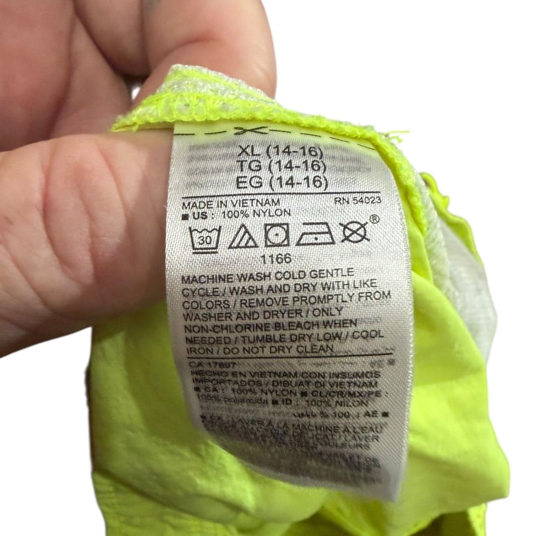 Old Navy Men’s Neon Green Swim Trunks XL Elastic Waist Nylon Shorts - Thumbnail 4