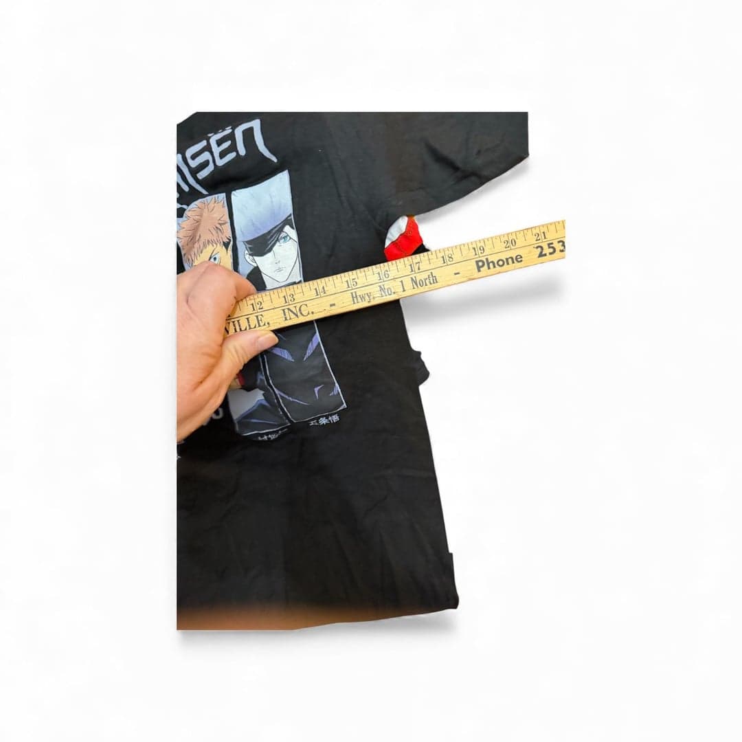 Jujutsu Kaisen Men's Black Anime Graphic T-Shirt - Thumbnail 4
