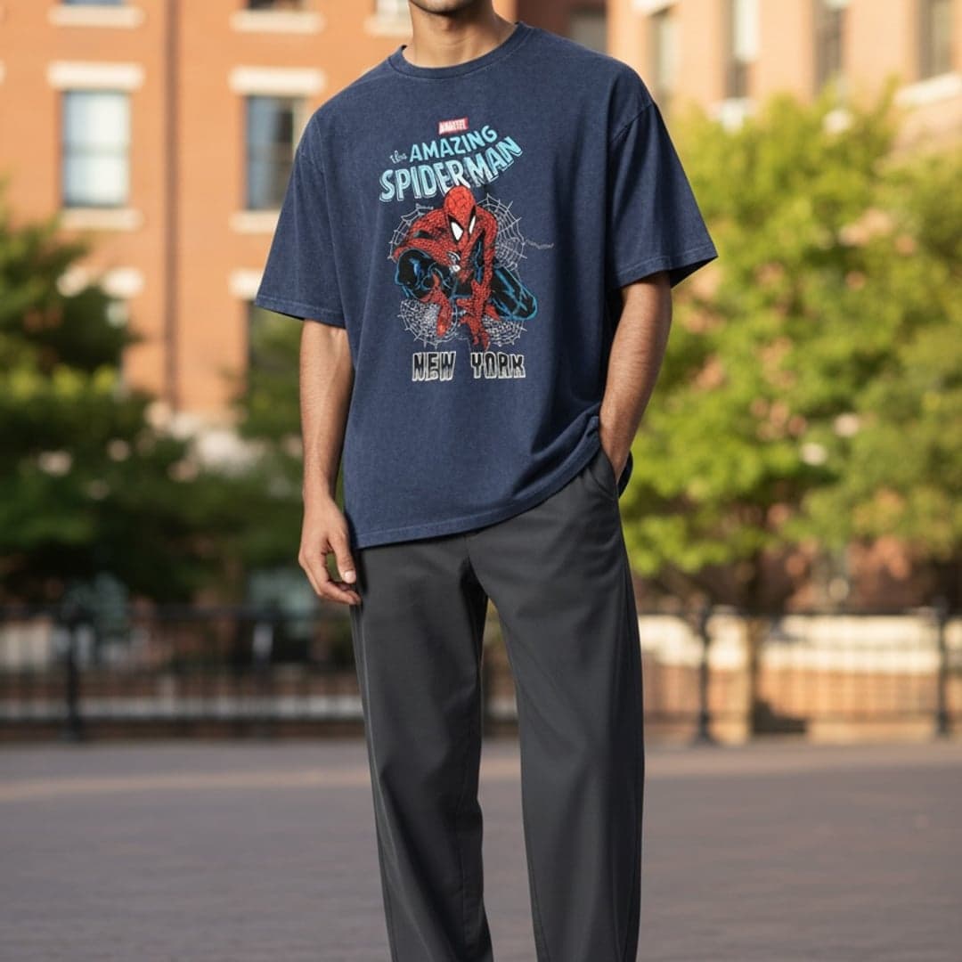 Marvel The Amazing Spider-Man Black Graphic T-Shirt - Thumbnail 2