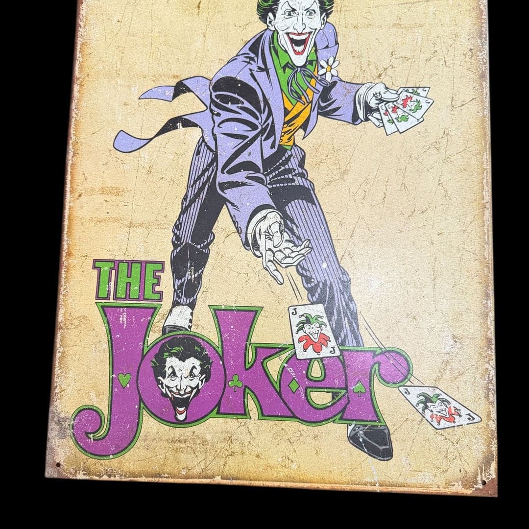 DC Comics The Joker Metal Tin Sign 12.5 x 16 Made in USA - Image 1