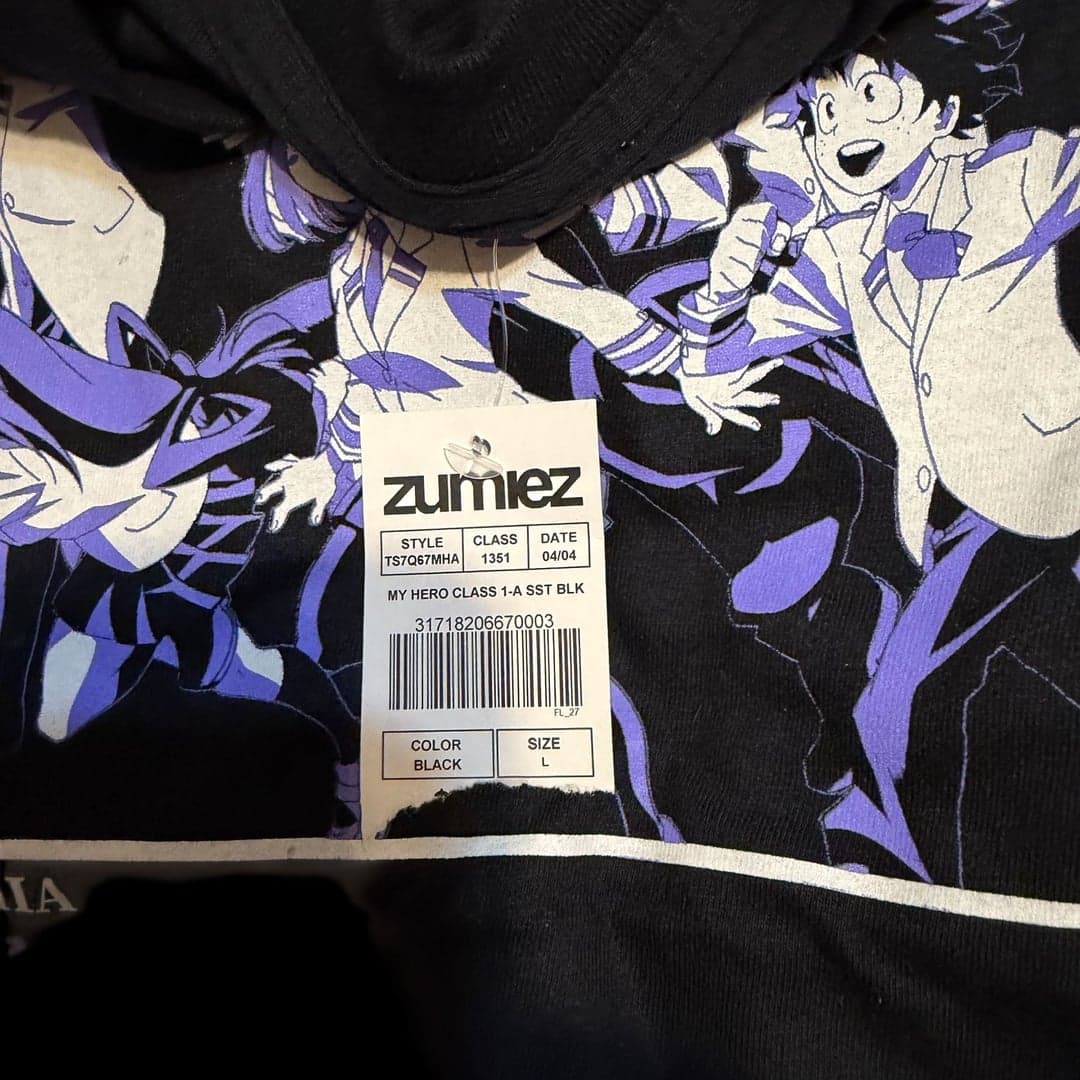 My Hero Academia Class 1-A Black T-Shirt - Thumbnail 7