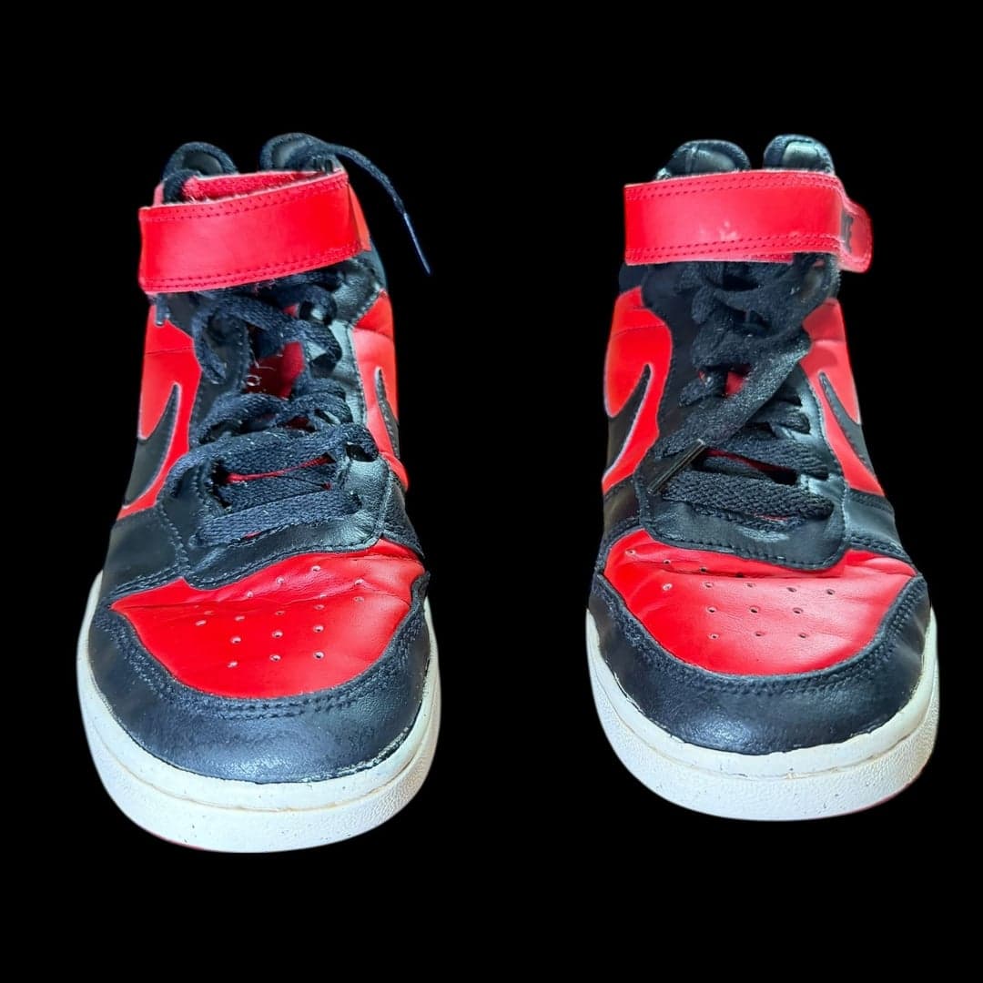 Nike Court Borough Mid 2 GS CD7782-602 Red Black US 6Y Youth - Image 1