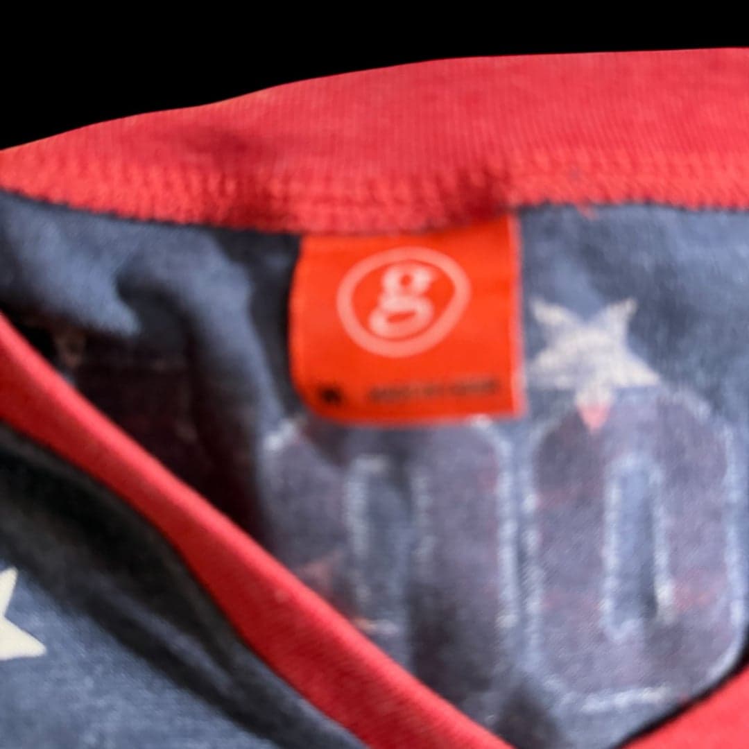 Garth Brooks World Tour #7 Jersey Style Concert T-Shirt Patriotic - Thumbnail 4