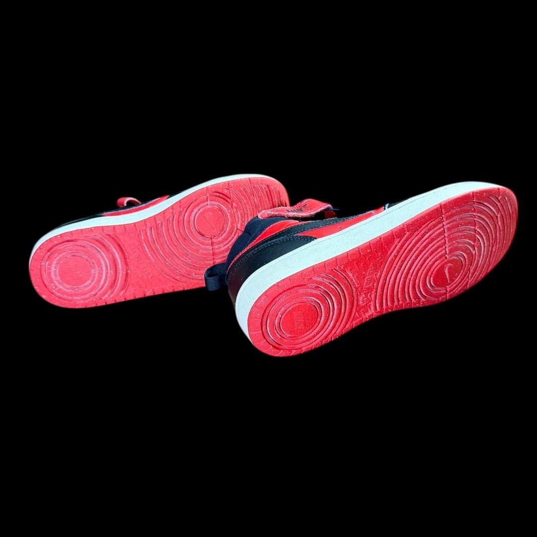 Nike Court Borough Mid 2 GS CD7782-602 Red Black US 6Y Youth - Thumbnail 5