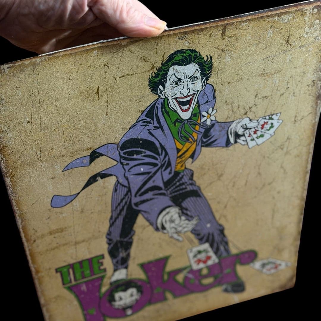 DC Comics The Joker Metal Tin Sign 12.5 x 16 Made in USA - Thumbnail 2