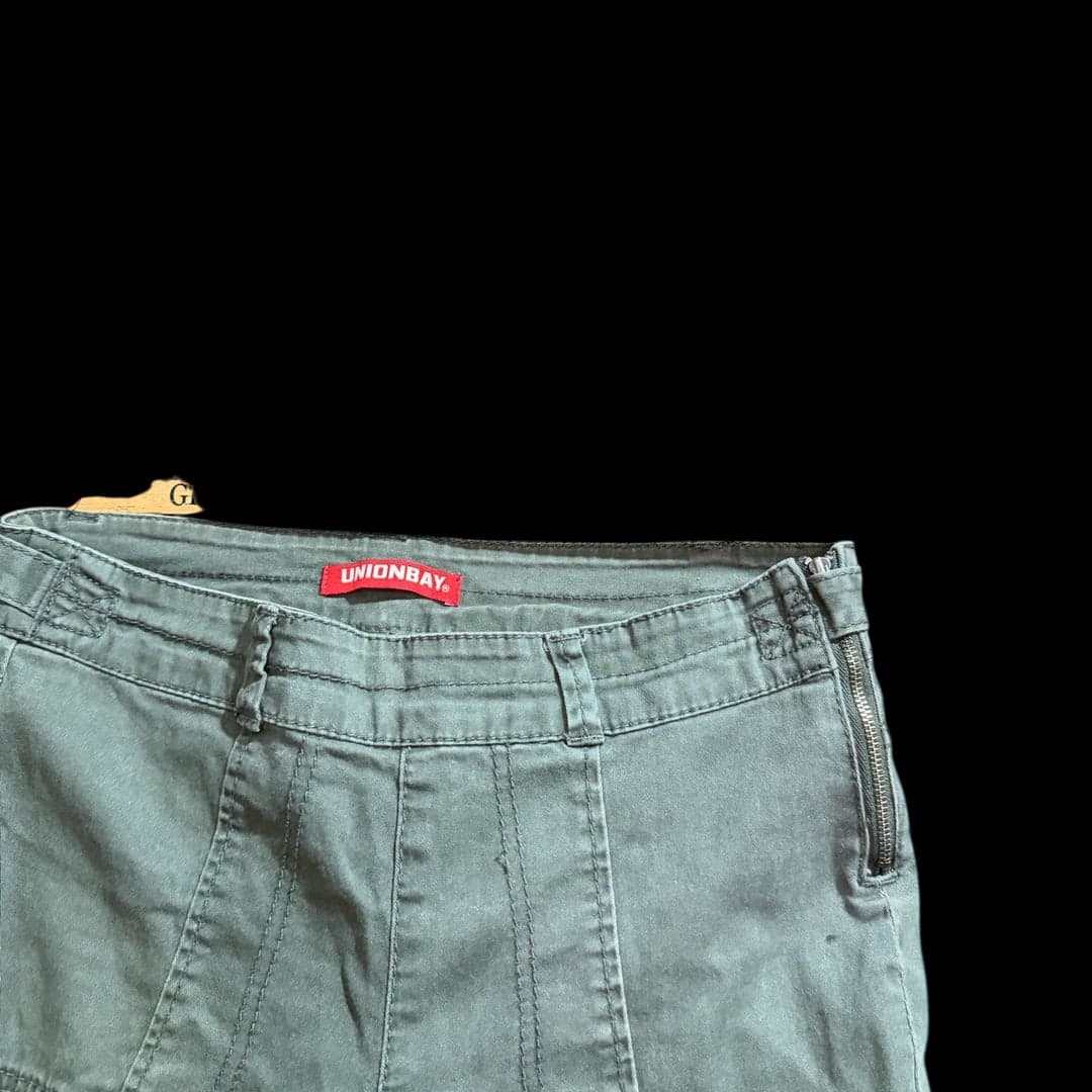 Unionbay Women’s Olive Green Utility Cargo Pants Slim Fit - Thumbnail 6