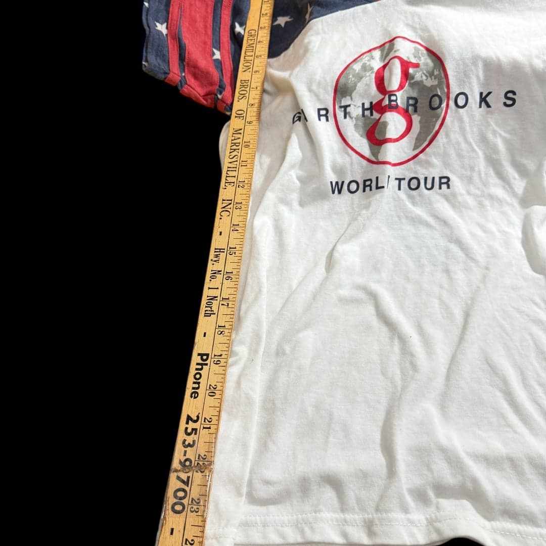 Garth Brooks World Tour #7 Jersey Style Concert T-Shirt Patriotic - Thumbnail 6