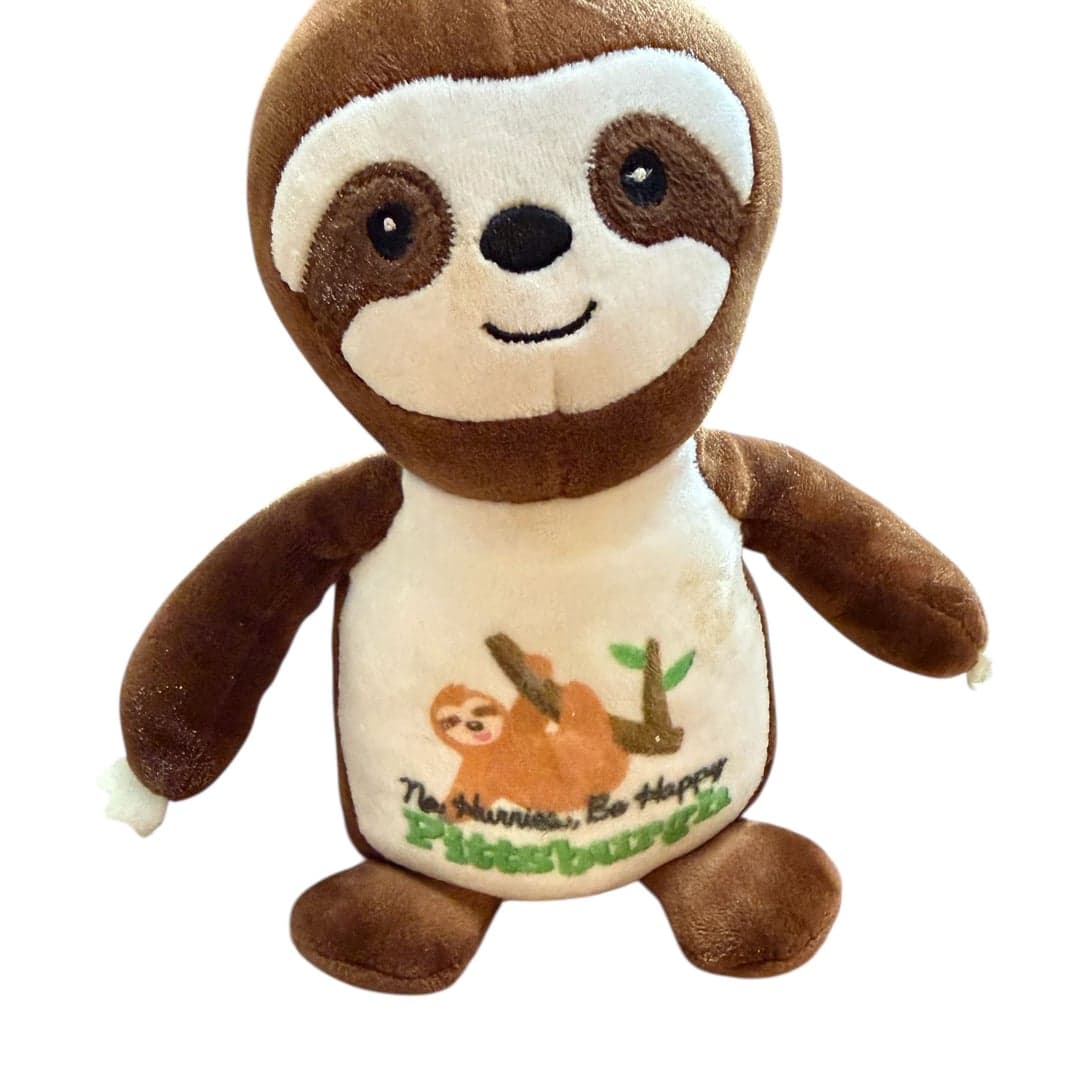 Plushology Sloth Plush “No Hurry Be Happy” Stuffed Animal Toy - Image 1