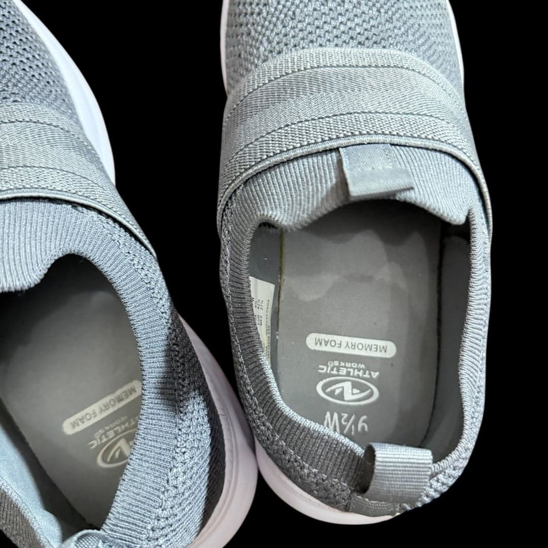 Athletic Works Men's Banded Jogger Slip-On Sneakers Grey 9 1/2 W - Thumbnail 5