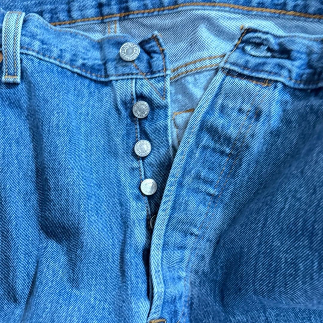 Levi’s 501 Original Fit Button Fly Blue Jeans Men’s W40 L30 - Thumbnail 4
