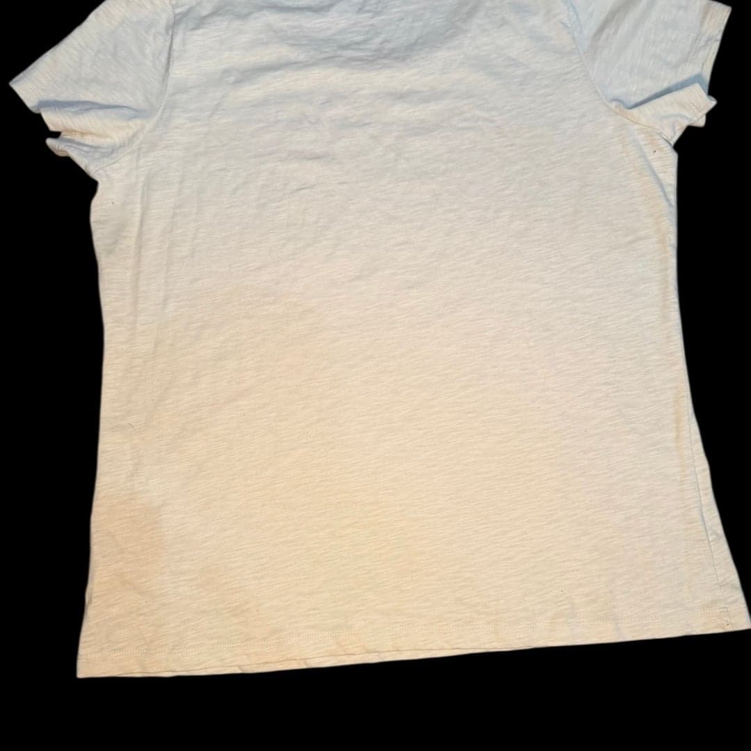 St. John’s Women’s Large Cream Short Sleeve Scoop Neck Embellished Top - Thumbnail 2