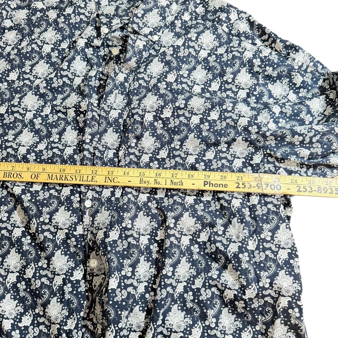 Roundtree & Yorke Men’s Paisley Button Down Shirt 2XT Big Tall Long Sleeve - Thumbnail 5