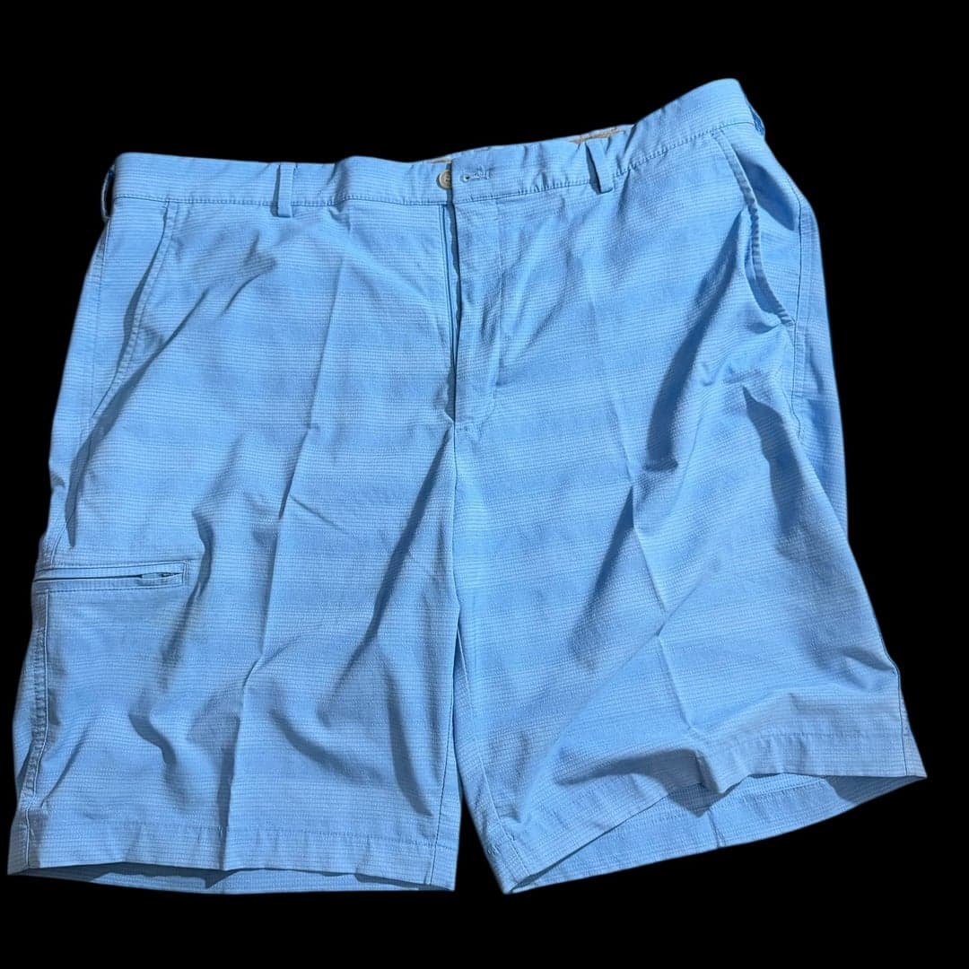 Greg Norman Men’s Golf Shorts W40 Blue Stretch Performance Shark Logo - Thumbnail 3