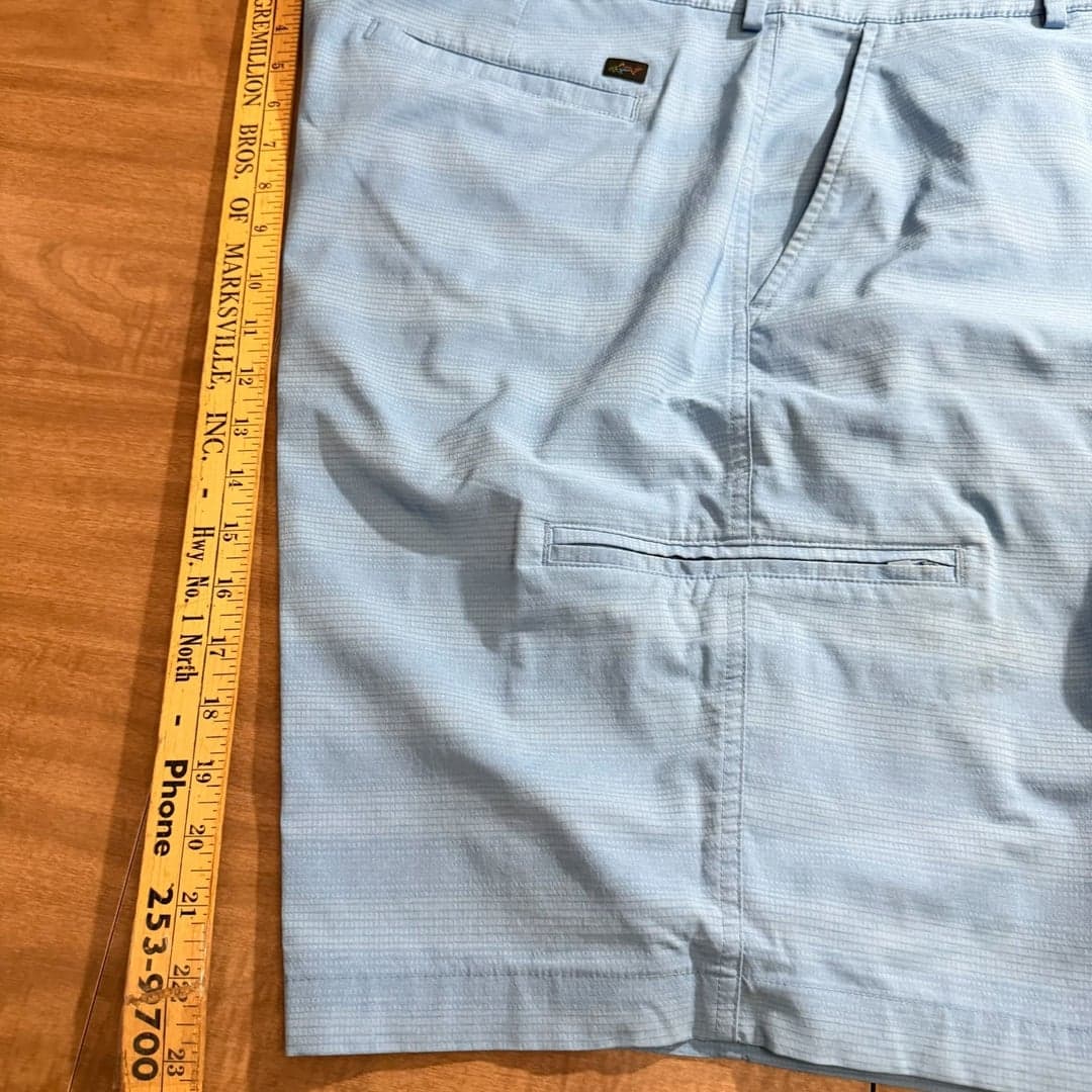 Greg Norman Men’s Golf Shorts W40 Blue Stretch Performance Shark Logo - Thumbnail 9