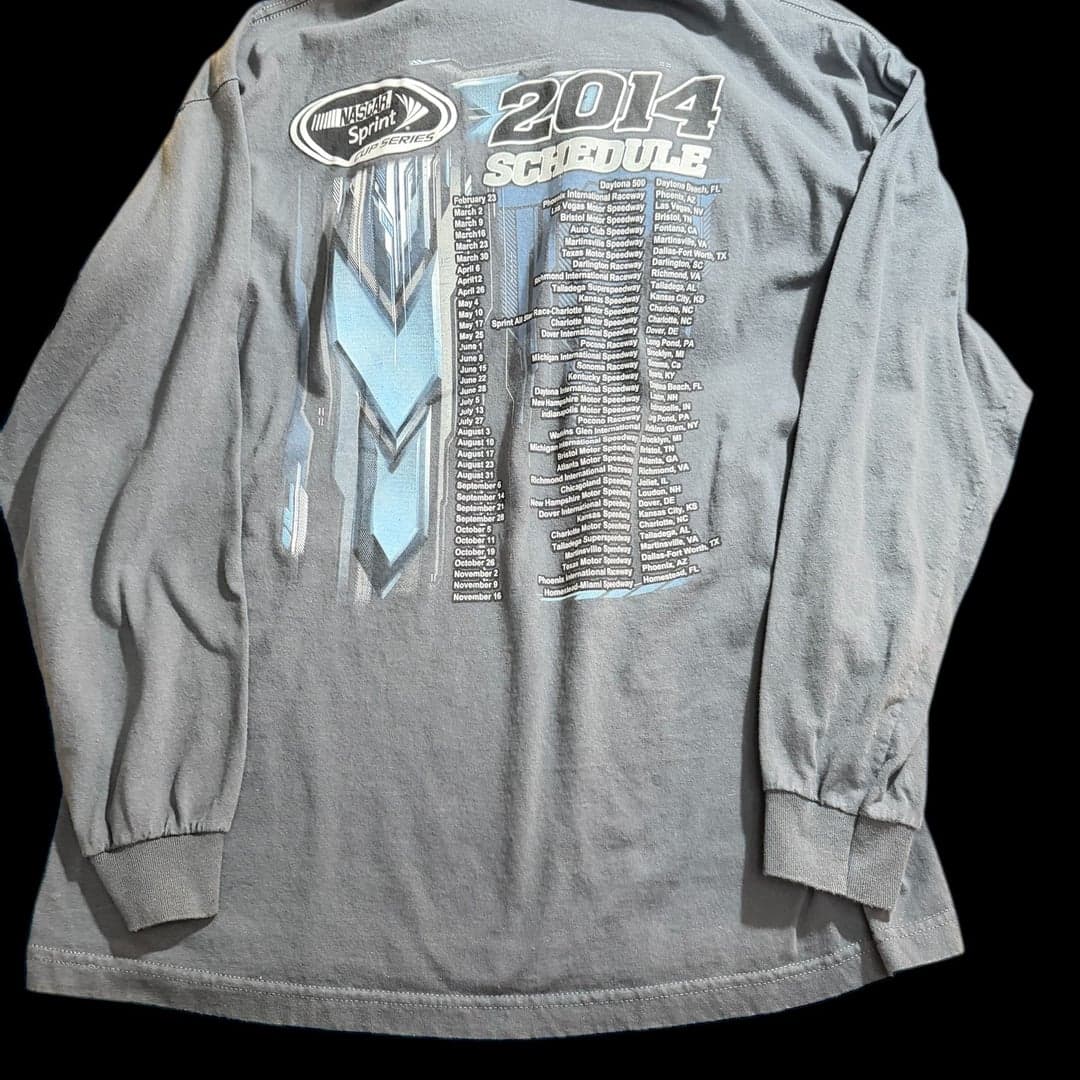 NASCAR Sprint Cup Series 2014 Schedule Long Sleeve T-Shirt - Thumbnail 3