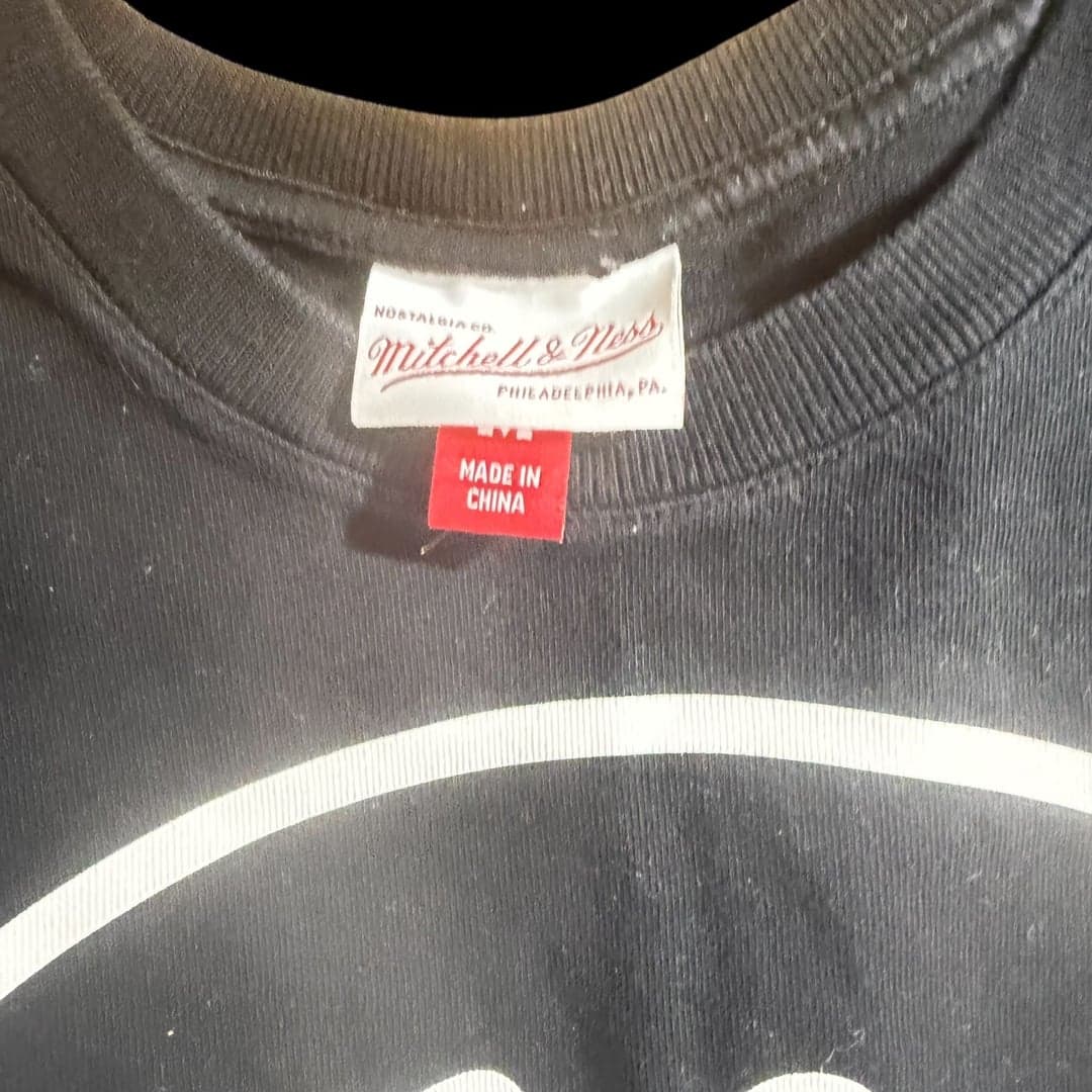 Mitchell & Ness Boston Celtics Big Face 3.0 SS Hardwood Classics Black Tee Shir - Thumbnail 4